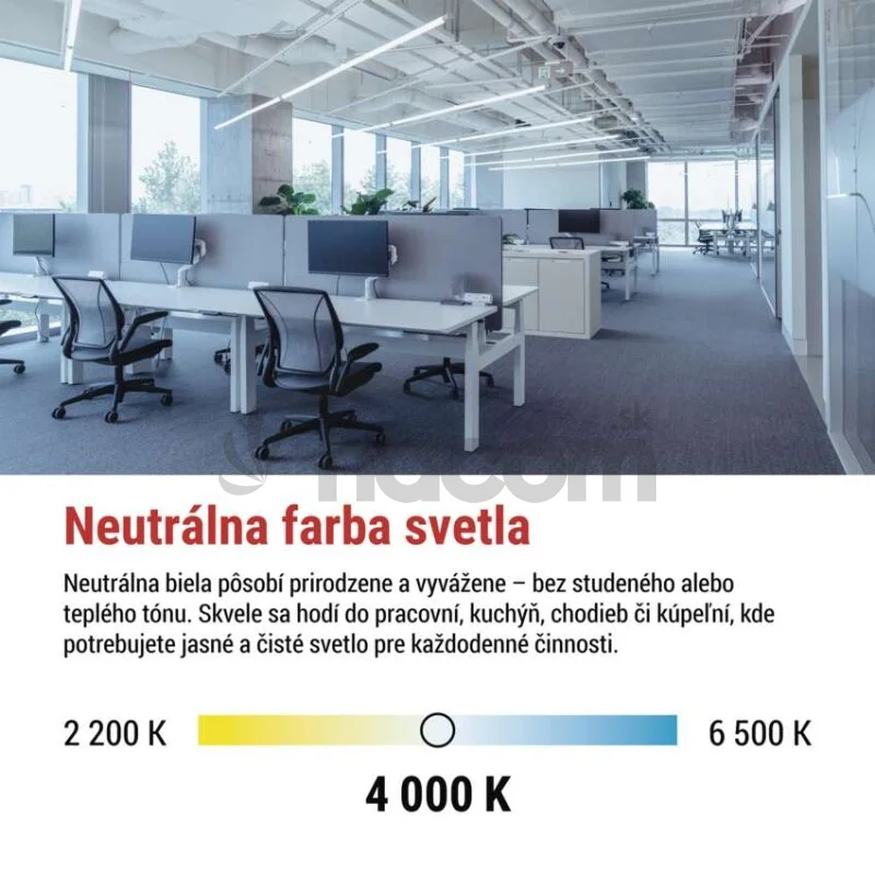 LED trubica T8 6,5 W 60 cm neutrálna biela 10 ks