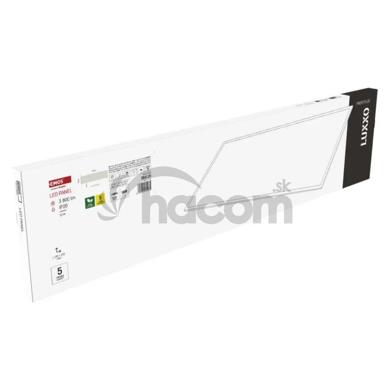 LED panel LUXXO 30 x 120 cm / 32 mm, 22 W, 3 800 lm, vstavaný, neutr. biela, UGR<19, IP20