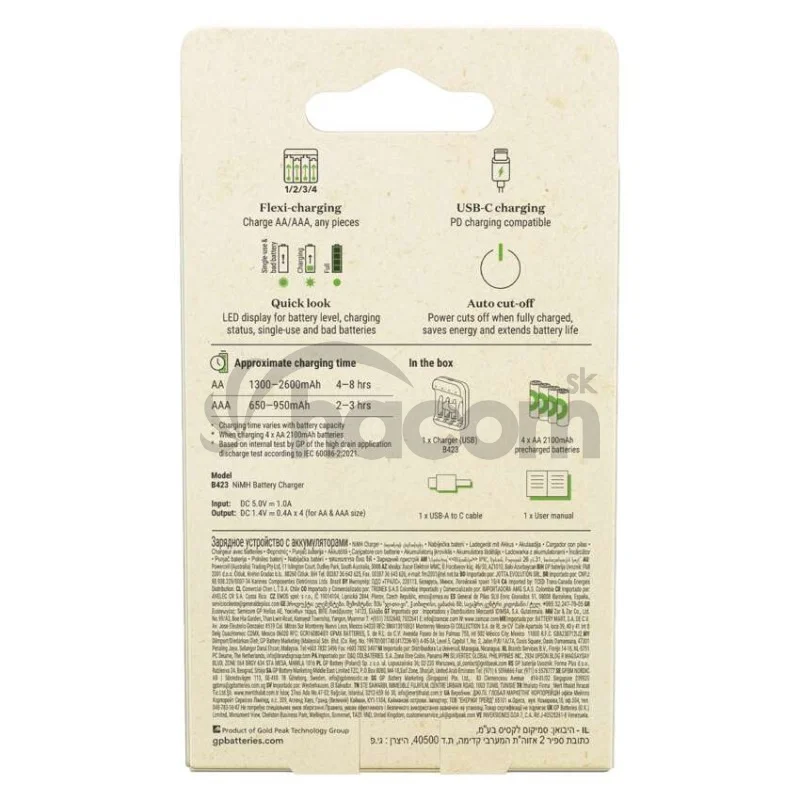 GP nabíjačka batérií ReCyko B423 4× AA GP ReCyko 2100 mAh