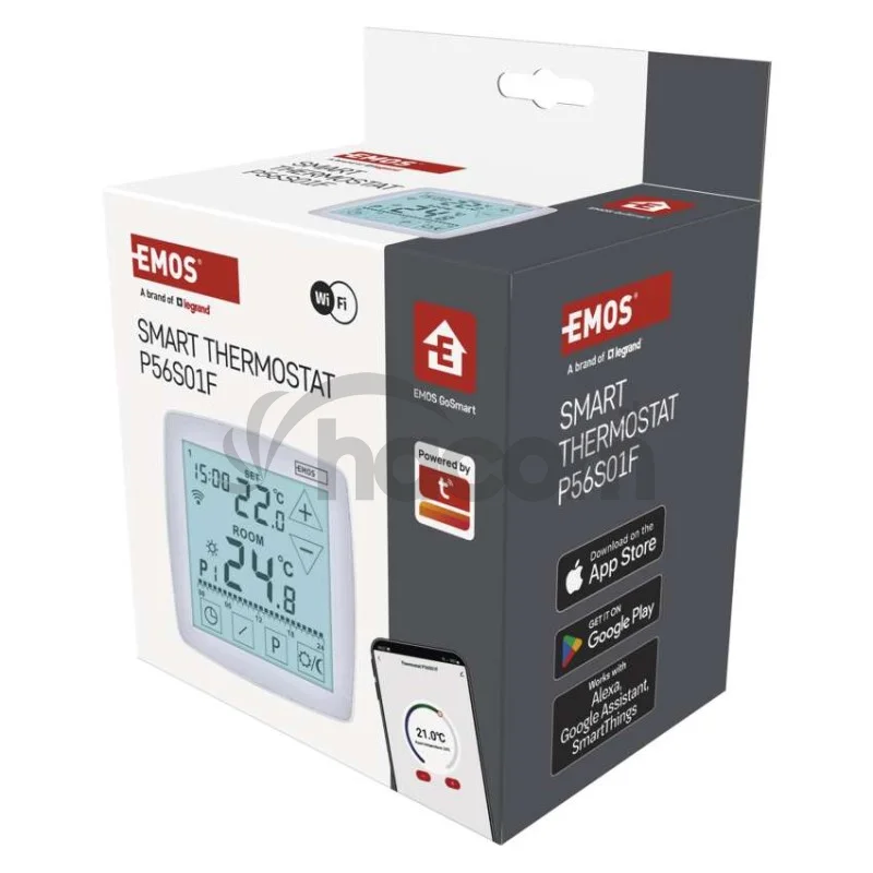 Podlahový programovateľný drôtový WiFi GoSmart termostat P56S01F
