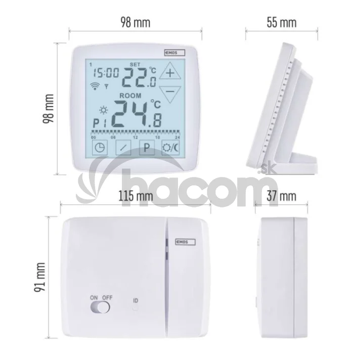 Izbový programovateľný bezdrôtový WiFi GoSmart termostat P56S11