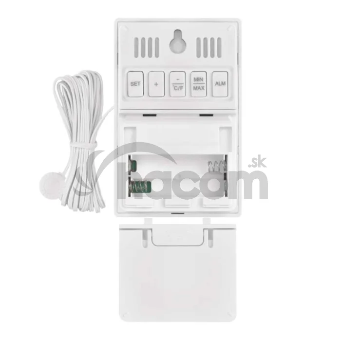 Digitálny teplomer s vlhkomerom, drôtový snímač, budík E0558P