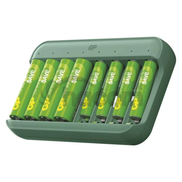 GP nabíjačka batérií Charge & save E822 + 4×AA 1300 mAh + 4×AAA 650 mAh