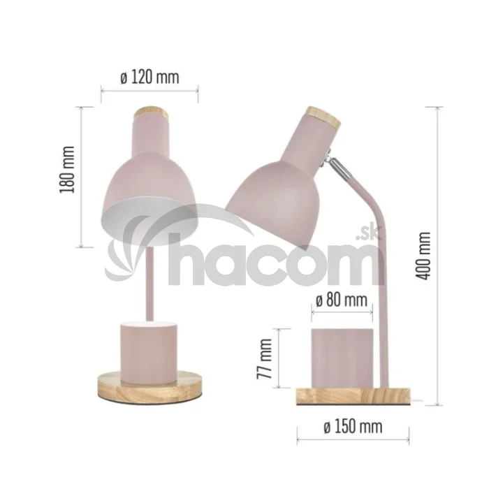 Stolná lampa POPPY, ružová