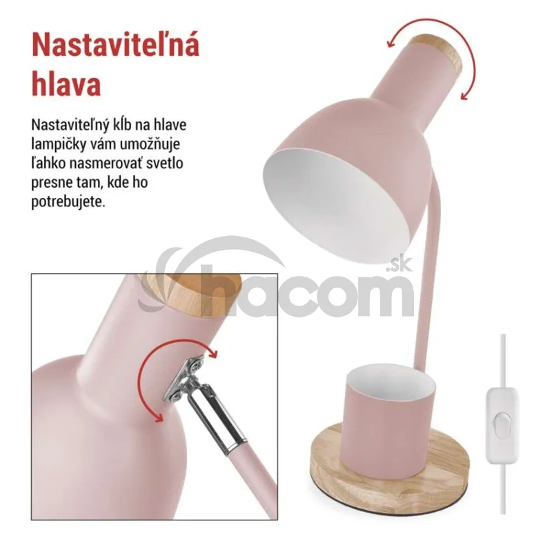 Stolná lampa POPPY, ružová