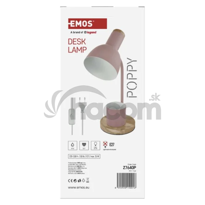 Stolná lampa POPPY, ružová