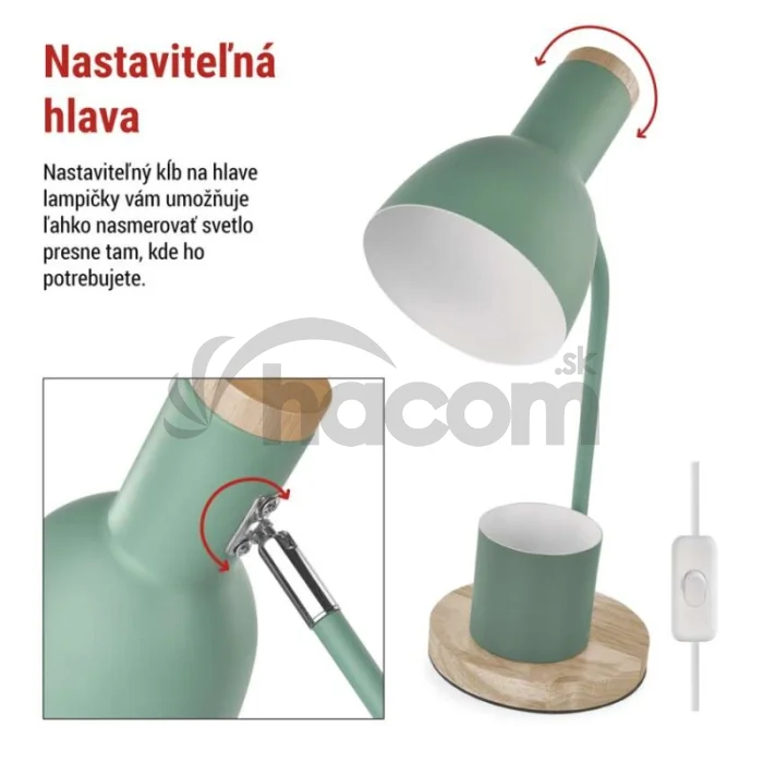 Stolná lampa POPPY, zelená