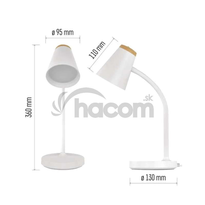 LED stolná lampa TARA, biela