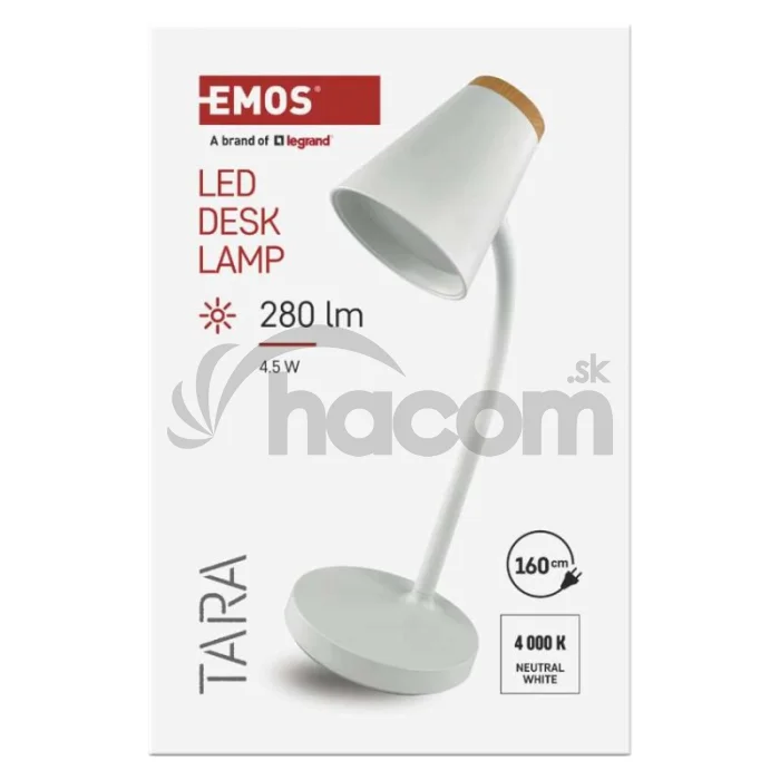 LED stolná lampa TARA, biela