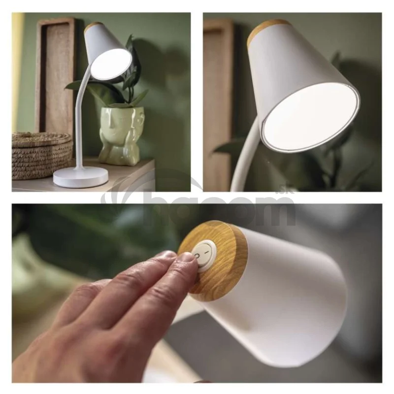 LED stolná lampa TARA, biela