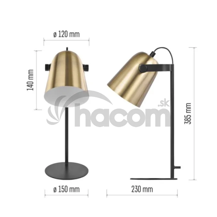 Stolná lampa NINA, zlatá