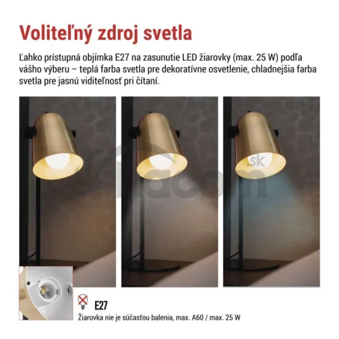 Stolná lampa NINA, zlatá