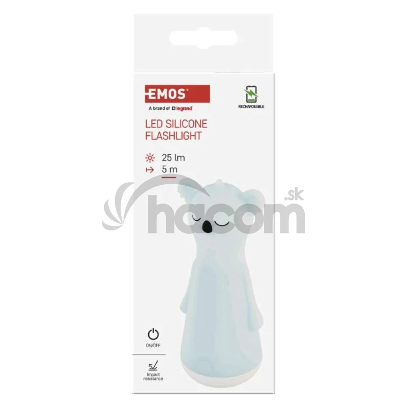 Nabíjacie svietidlo LED s nočným osvetlením P3216, 25 lm, 1200 mAh
