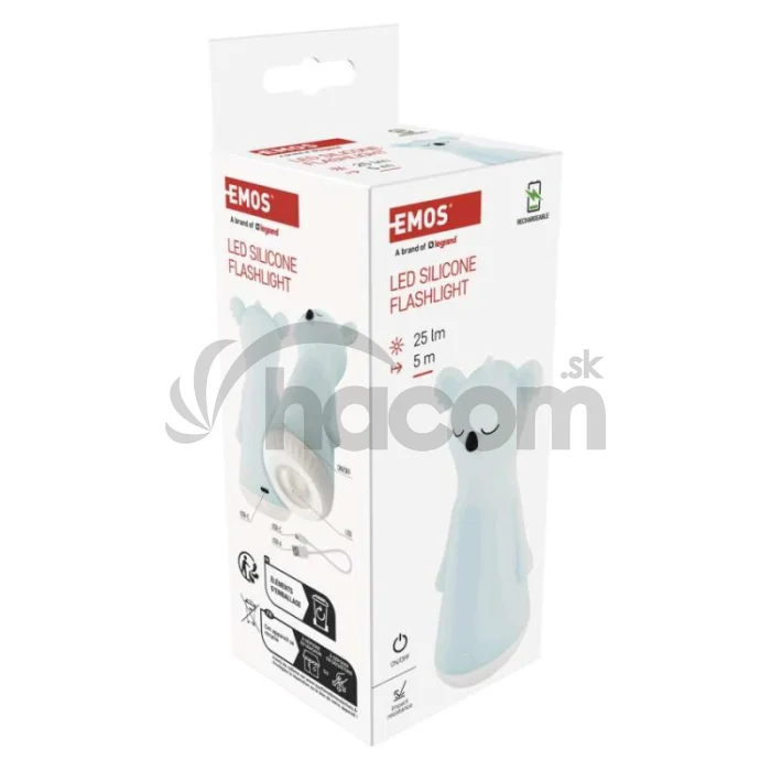 Nabíjacie svietidlo LED s nočným osvetlením P3216, 25 lm, 1200 mAh
