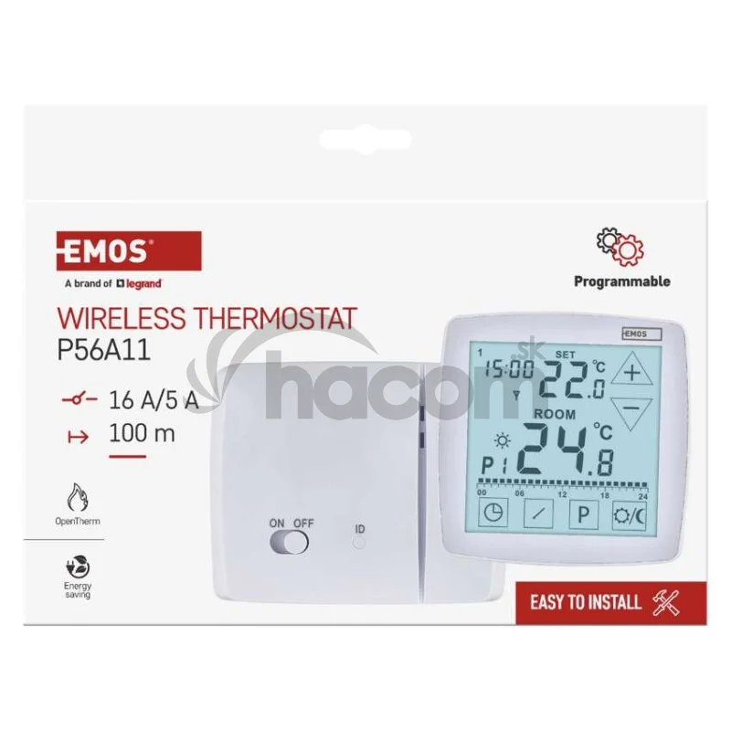 Izbový programovateľný bezdrôtový OpenTherm termostat P56A11