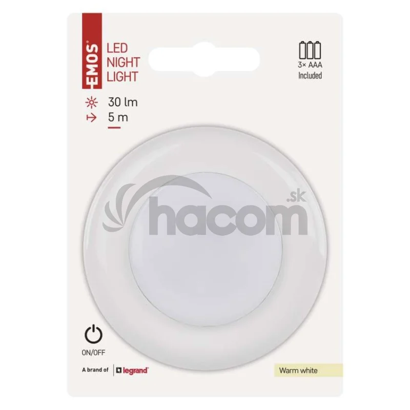 LED nočné svetlo P4722 na 3× AAA, 10 ks, display box