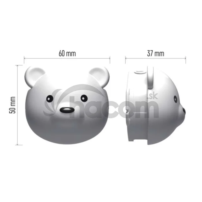 LED nabíjacia čelovka medveď P3543, 80 lm, Li-Pol 500 mAh