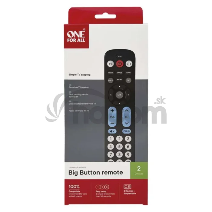 Univerzálny diaľkový ovládač OFA BIG BUTTON
