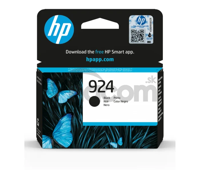 HP 924 ink. náplň čierna, 4K0U6NE