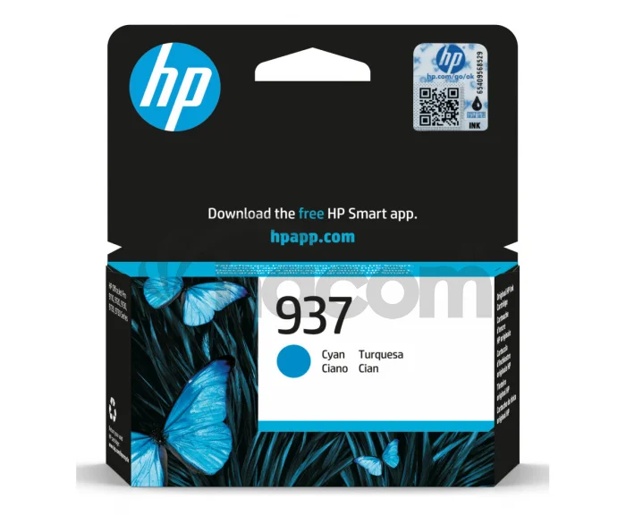HP 937 ink. náplň azúrová, 4S6W2NE
