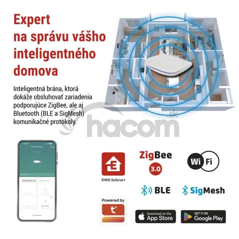 GoSmart Multifunkčná ZigBee brána IP-2000Z s Bluetooth a WiFi