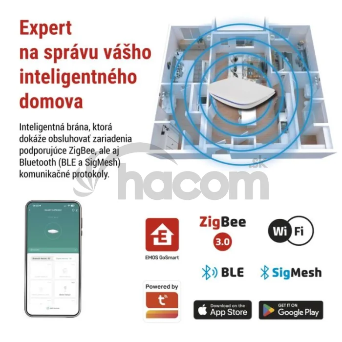 GoSmart Multifunkčná ZigBee brána IP-2000Z s Bluetooth a WiFi