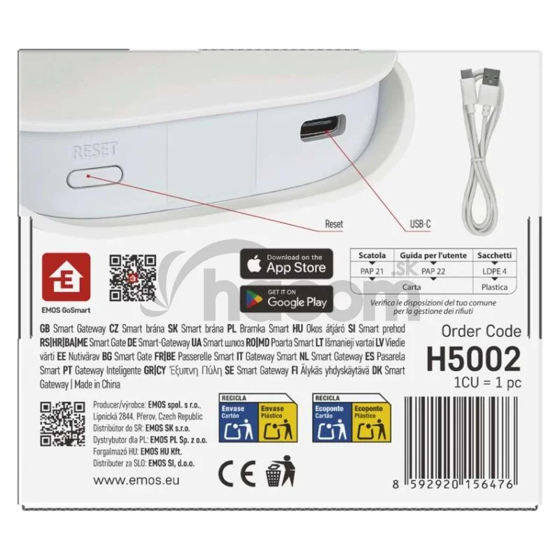 GoSmart Multifunkčná ZigBee brána IP-2000Z s Bluetooth a WiFi