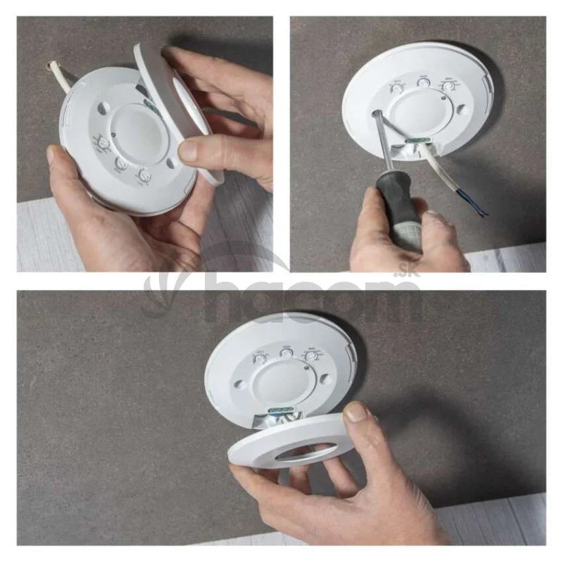 Mikrovlnný senzor (pohybové čidlo) IP20 2000W, biely