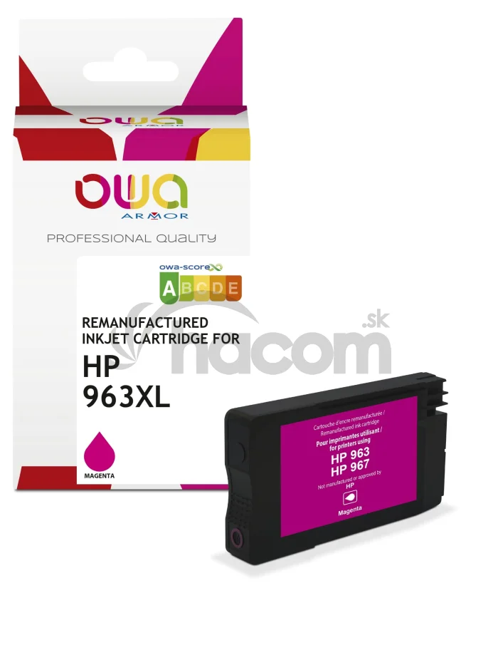 OWA ARMOR ink pre HP 3JA28AE,(963XL),červená/magenta