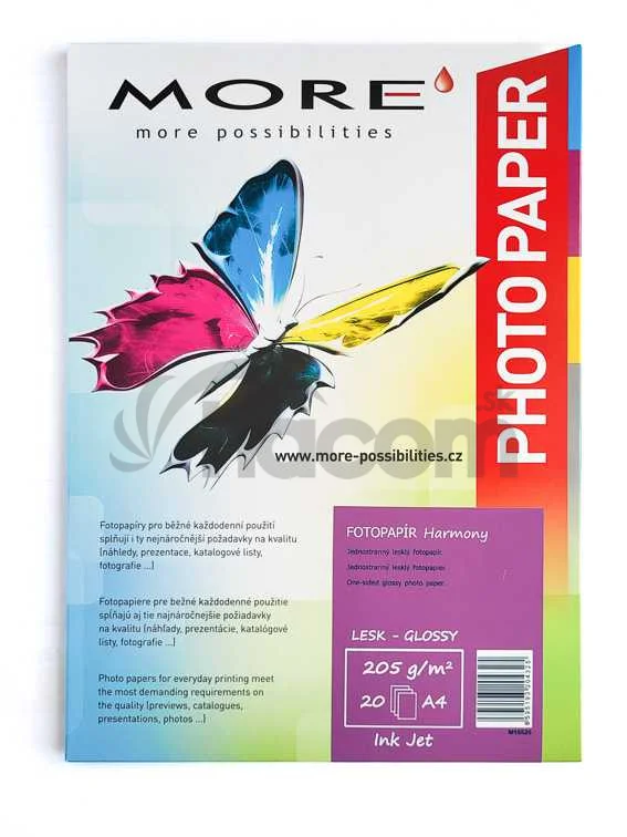 Armor fotopapier Harmony 205g, A4 glossy, 20 ks