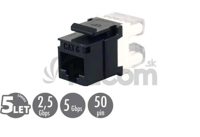 Zarezávací keystone Solarix CAT6 UTP SXKJ-6-UTP-BK