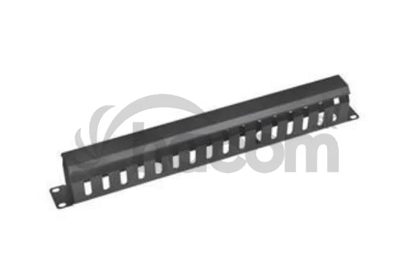 Vyvaz.panel 19"1U kov Lišta Priechodný čierny 65mm hl