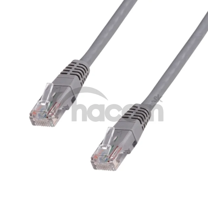 DATACOM Patchkábel 5m, UTP, Cat5e, RJ45, sivý