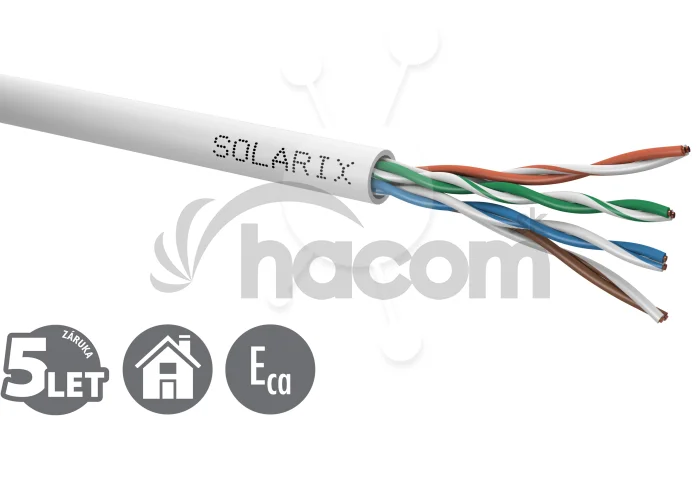 Inštalačný kábel Solarix CAT5E UTP PVC Eca 305m/box SXKD-5E-UTP-PVC