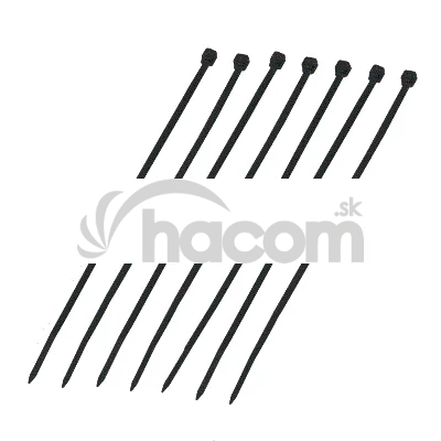 DATACOM Sťahovacia páska (3.6x300) čierna 100ks