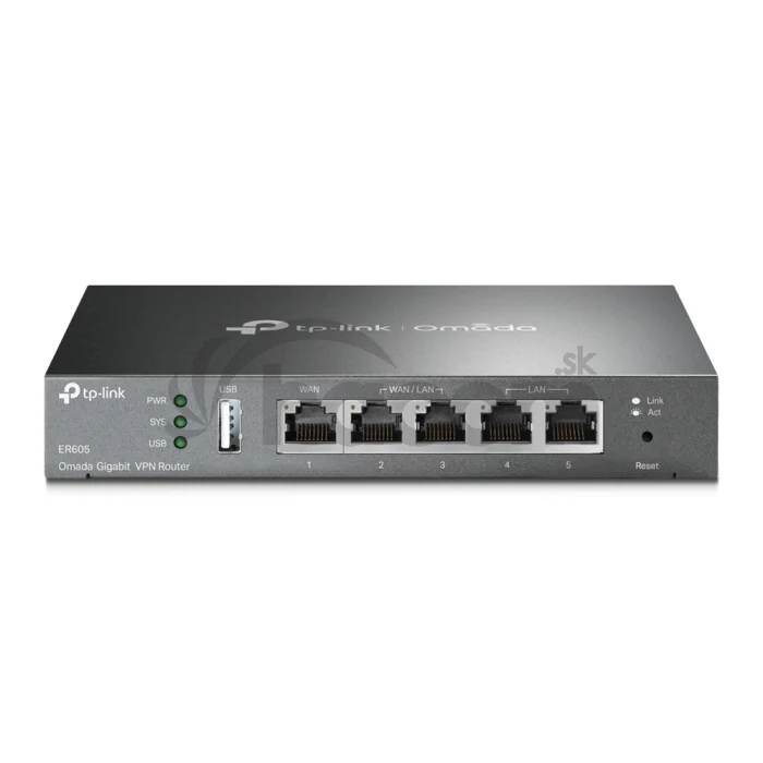 TP-Link ER605 v2 Gb Multi-WAN VPN router, port USB, Omada SDN