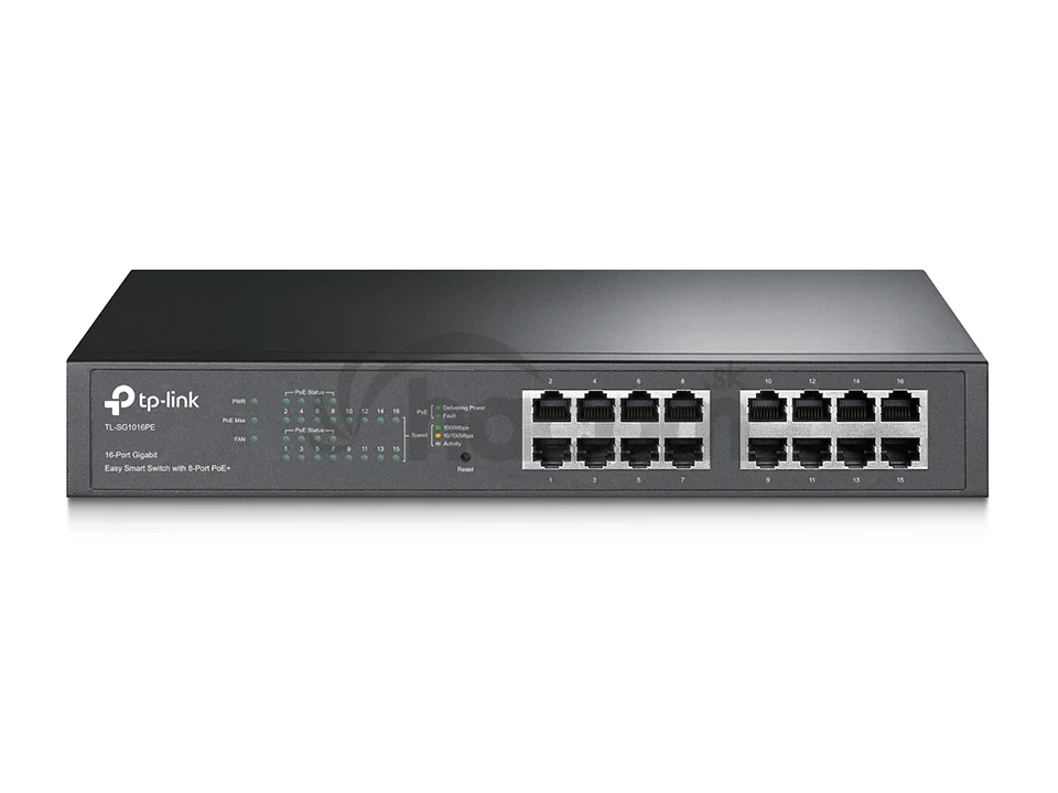 TP-Link TL-SG1016PE 16xGb, (8xPOE+) easy smart rack switch 150W