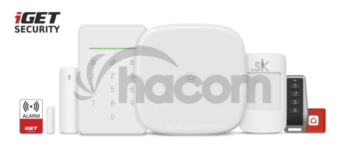 iGET SECURITY M5-4G Premium - Inteligentný 4G/WiFi/LAN alarm, ovládanie kamier a zásuviek, Android, iOS