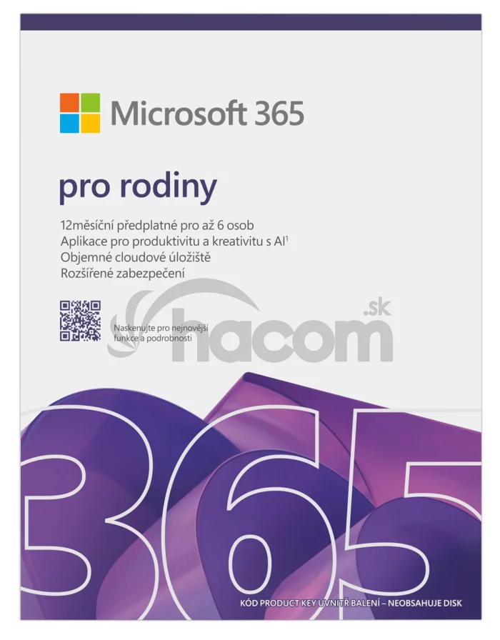 Microsoft 365 Family FY25H2 Mac/Win, 1 Rok, CZ