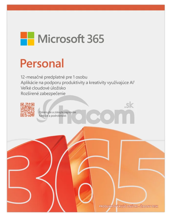 Microsoft 365 Personal FY25H2 Mac/Win, 1 rok, SK