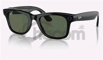 Meta Ray-Ban Wayfarer, AI okuliare, Shiny Black, G15 Green