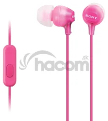 SONY slúchadlá MDR-EX15AP, handsfree, ružové