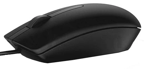 Dell MS116/Kancelárska/Optická/1 000 DPI/Drôtová USB/Čierna