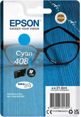EPSON Singlepack Cyan 408L DURABrite Ultra Ink
