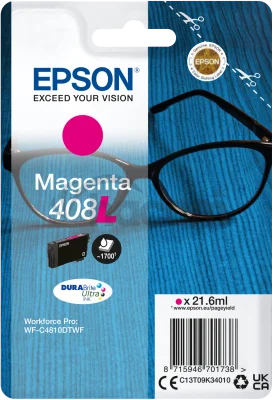 EPSON Singlepack Magenta 408L DURABrite Ultra Ink