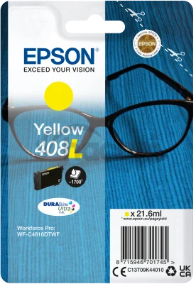 EPSON Singlepack Yellow 408L DURABrite Ultra Ink
