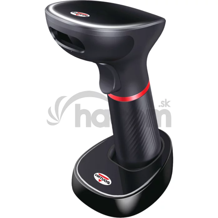 CCD 2D čítačka Virtuos HW-855A, bezdrôtová, základňa, USB, čierna