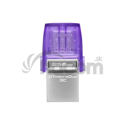 Kingston DataTraveler MicroDuo 3C/256GB/USB 3.2/USB-A + USB-C/Fialová