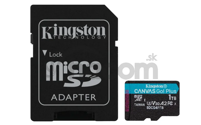 Kingston Canvas Go Plus A2/Micro SDXC/1TB/UHS-I U3 / Class 10/+ Adaptér