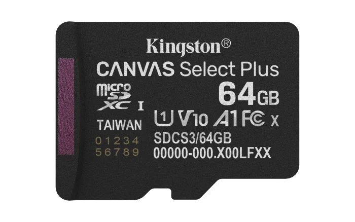 Kingston Canvas Select Plus / Micro SDXC / 64GB / UHS-I U1 / Class 10
